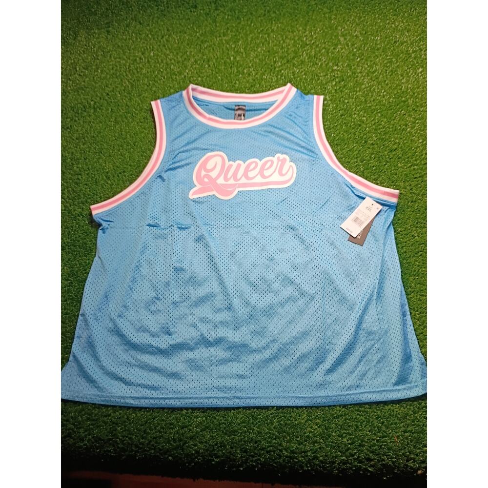 Phluid Project Pride Basketball Jersey Light Blue XXL NWT